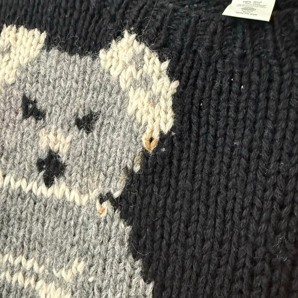 Woolrich Vintage Women's Wool Sweater Koala Bear Knit Intarsia Medium - Picture 5 of 6